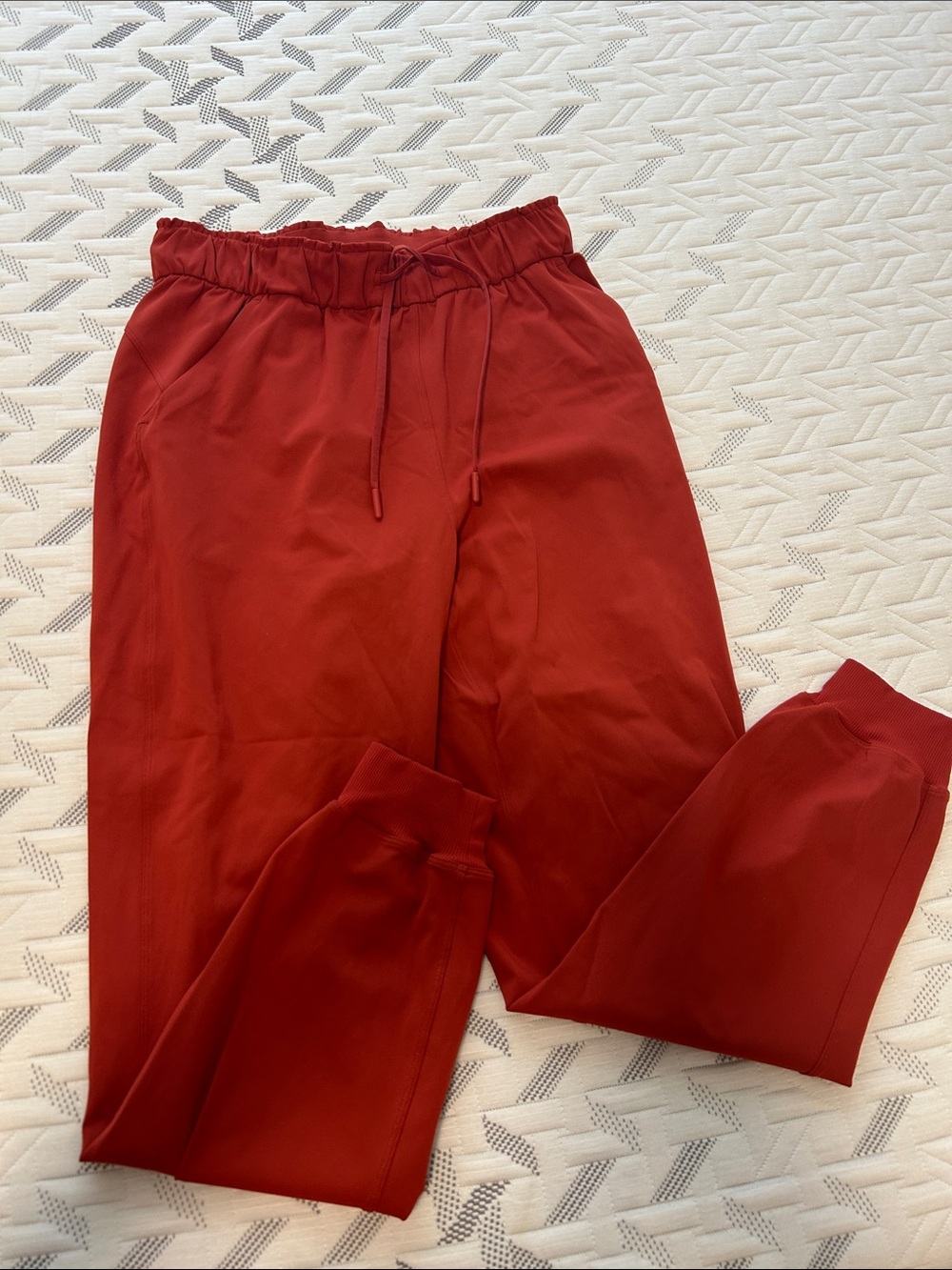 Women’s Red Drawstring Jogger Pants